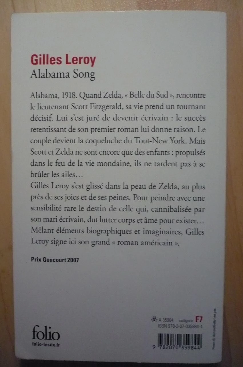 ALABAMA SONG de  Gilles LEROY – photo 2